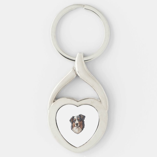 Australischer Schäferhund Schlüsselanhänger (Vorderseite)