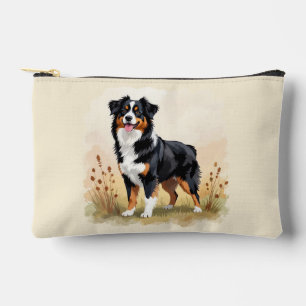 Australischer Schäferhund Schwarz Tricolor Aussie Zubehörtasche