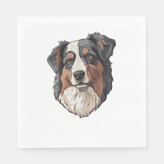 Australischer Schäferhund Serviette (Vorderseite)