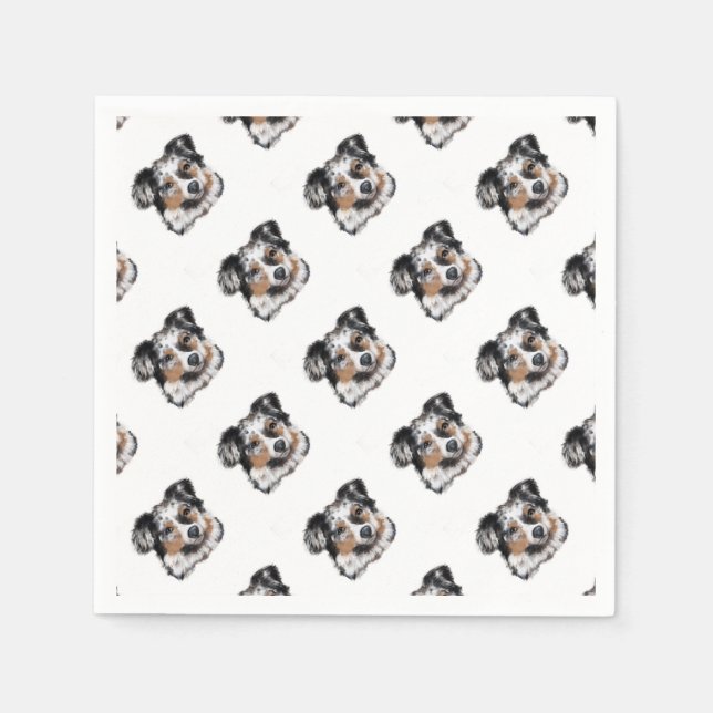 Australischer Schäferhund Serviette (Vorderseite)