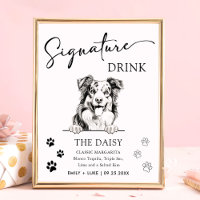 Australischer Schäferhund - Signature Drink Sign