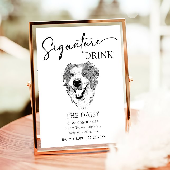 Australischer Schäferhund - Signature Drink Sign Poster (Von Creator hochgeladen)