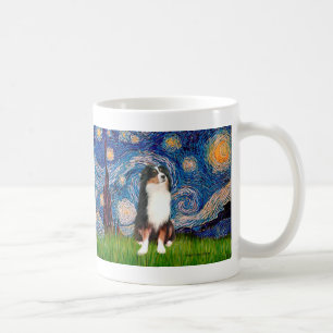 Australischer Schäferhund (Tri2) - Sternennacht Kaffeetasse