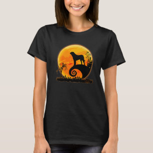 Australischer Schäferhund und Mondhund Halloween T-Shirt