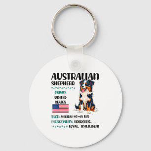 Australischer Schäferhund Ursprung Lustiger Aussie Schlüsselanhänger