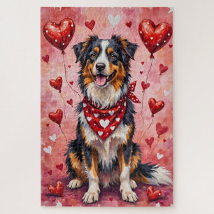 Australischer Schäferhund Valentinstag Hund Kunst