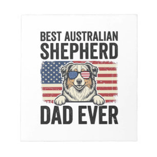 Australischer Schäferhund-Vater Patriotisch Vintag Notizblock
