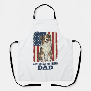 Australischer Schäferhund-Vater Patriotisches Vint Schürze