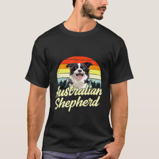 Australischer Schäferhund Vintag Retro Style 60er  T-Shirt