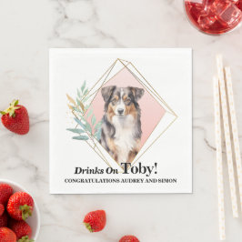 Australischer Schäferhund Wedding Napkins mit Foto Serviette