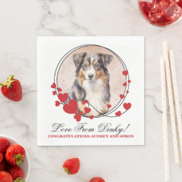 Australischer Schäferhund Wedding Napkins mit Foto Serviette