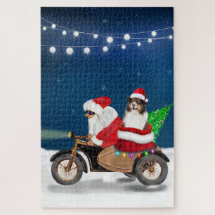 Australischer Schäferhund Weihnachten Santa Claus 