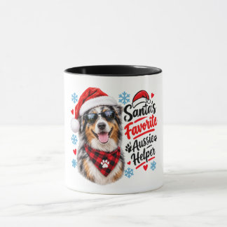Australischer Schäferhund Weihnachtshund, Liebling Tasse