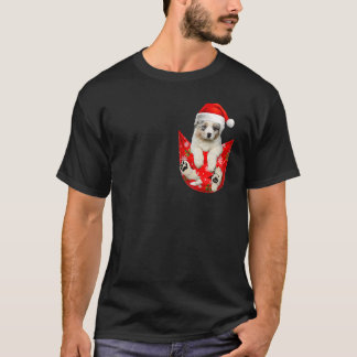 Australischer Schäferhund Weihnachtspocket für Hun T-Shirt