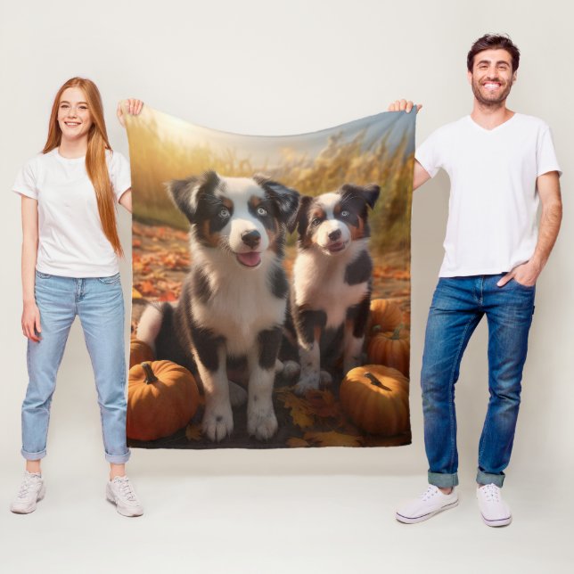Australischer Schäferhund Welpe Autumn Delight Pum Fleecedecke (Beispiel)