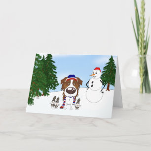 Australischer Schäferhund Winterlandschaft Feiertagskarte