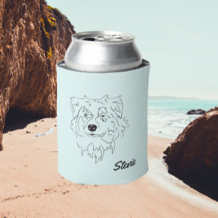 Australischer Schäferhund zeichne Can Cooler Dosenkühler