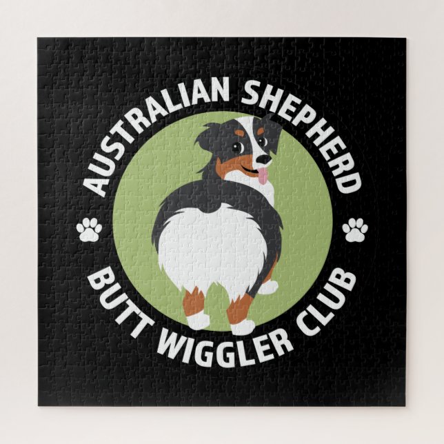 Australischer Shepherd Hintern Wiggler Club (Vertikal)