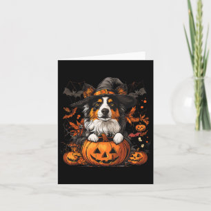 Australischer Shepherd Pumpkin Halloween-Erntedank Karte