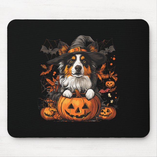 Australischer Shepherd Pumpkin Halloween-Erntedank Mousepad (Vorne)