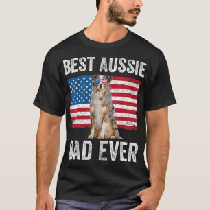 Australischer Shepherd Vater American Flag Dog Lov T-Shirt