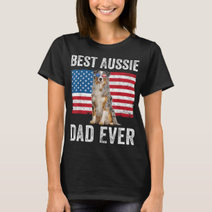 Australischer Shepherd Vater American Flag Dog Lov T-Shirt