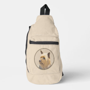 Australischer Silky Terrier Malerei Originale Hund Crossbody Bag