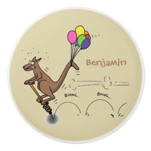 Australischer Spaß Kangaroo Cartoon Illustration Keramikknauf
