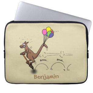 Australischer Spaß Kangaroo Cartoon Illustration Laptopschutzhülle