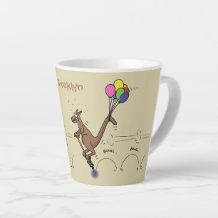 Australischer Spaß Kangaroo Cartoon Illustration Milchtasse