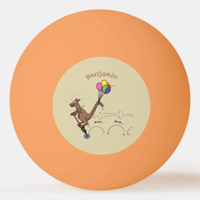 Australischer Spaß Kangaroo Cartoon Illustration Tischtennisball (Vorderseite)