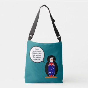 Australischer sprechender Ms-Pinguin personalisier Tragetaschen Mit Langen Trägern
