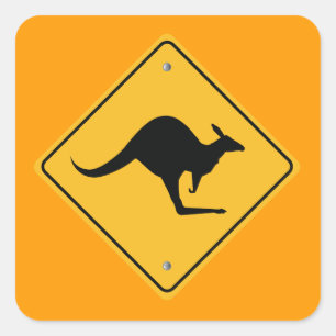 Australischer Straßen-Platten-Aufkleber Quadratischer Aufkleber
