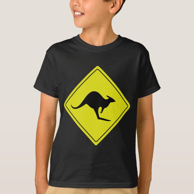australischer Straßenschildkänguruh Australien T-Shirt (Vorderseite)