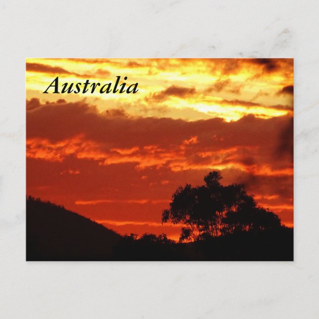 Australischer Sunset Postkarte (Vorderseite)