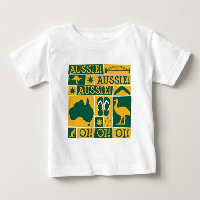 Australischer Tag Baby T-shirt (Vorderseite)
