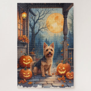 Australischer Terrier Cozy Halloween-Portal-Kunst