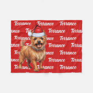 Australischer Terrier Dog Name Gemustert Weihnacht Fleecedecke