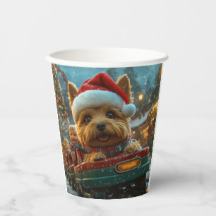 Australischer Terrier Dog Roller Untersetzer Weihn Pappbecher