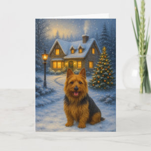 Australischer Terrier Feiertagskarte