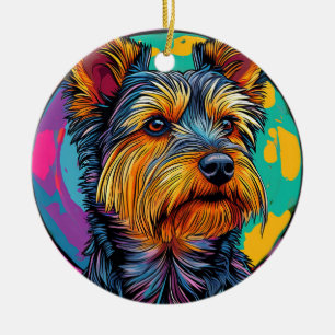 Australischer Terrier Hund Keramik Ornament