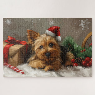 Australischer Terrier Hund Weihnachtsfestlich