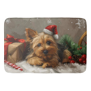 Australischer Terrier Hund Weihnachtsfestlich Badematte