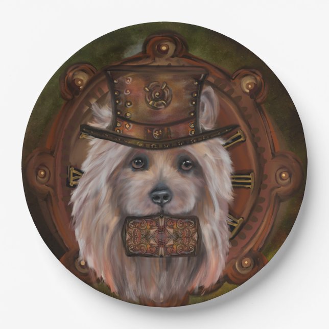 AUSTRALISCHER TERRIER PAPPTELLER (Vorderseite)