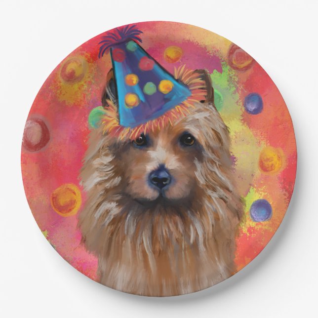 Australischer Terrier Pappteller (Vorderseite)
