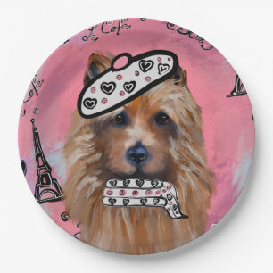 Australischer Terrier Pappteller