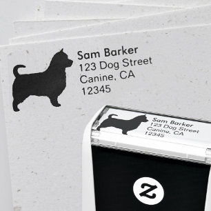 Australischer Terrier-Silhouette (langer Schwanz) Permastempel
