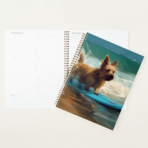 Australischer Terrier Strand Surfen Malerei Planer