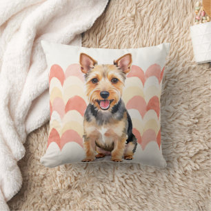 Australischer Terrier Wasserfarbe Muschelrand-Must Kissen
