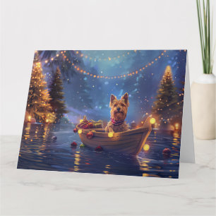 Australischer Terrier Weihnachtsfest Reise Karte